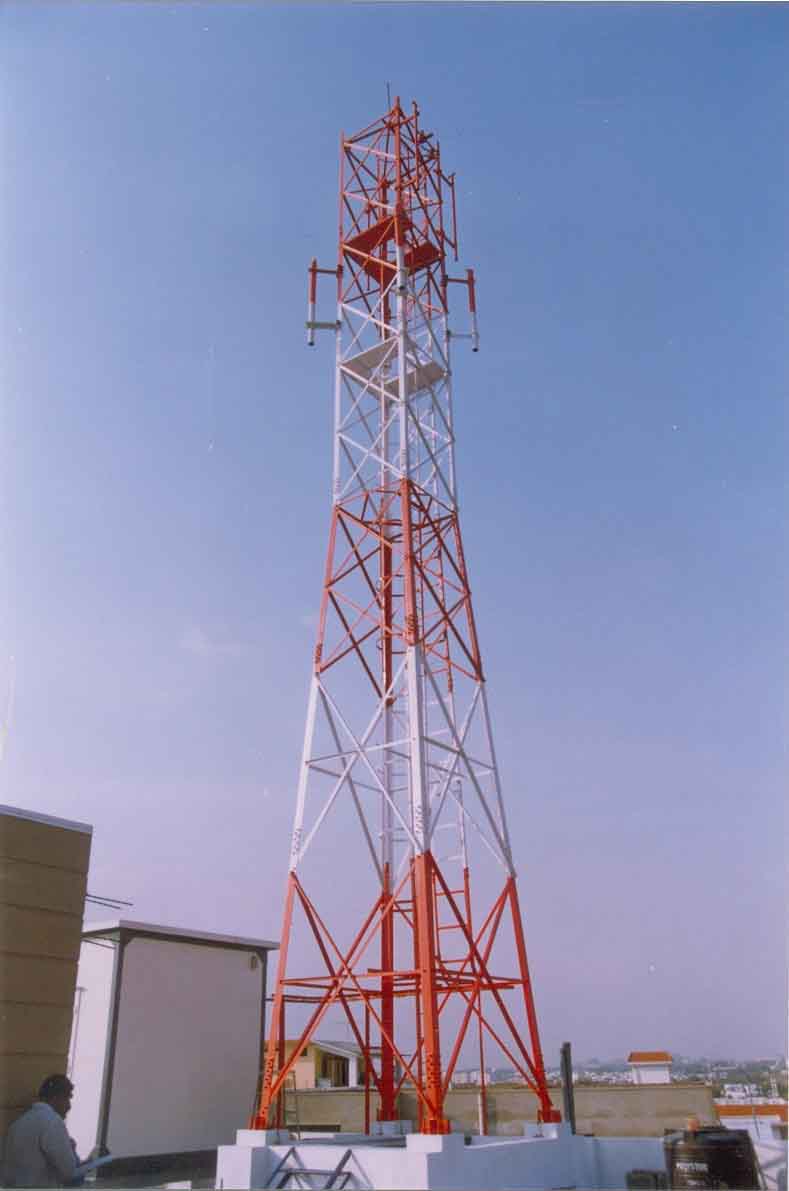 149 m FM Tower Designed, Fabricated, Supplied and Installed for BECIL at Hyderabad, AP, India
