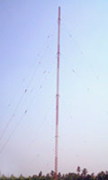 120 m Guyed Mast Designed, Fabricated, Supplied and Installed for ECIL at Amtla, Kolkata, India