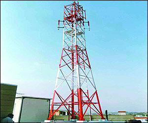 120 m Guyed Mast Designed, Fabricated, Supplied and Installed for ECIL at Amtla, Kolkata, India